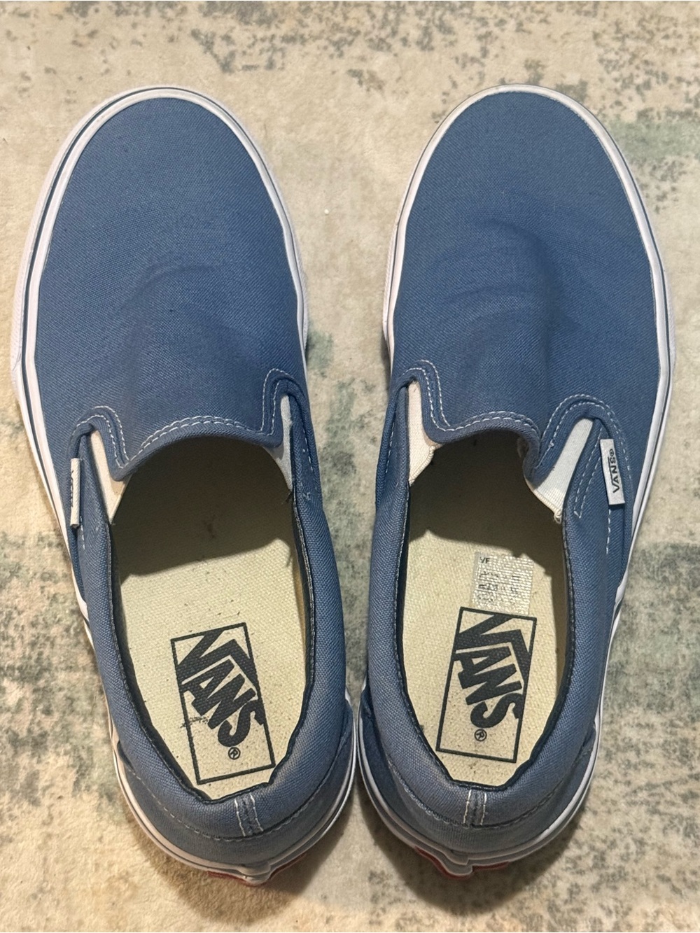 Vans Classic Slip-On Blue Canvas Shoes Men’s 7 Women’s 8.5
